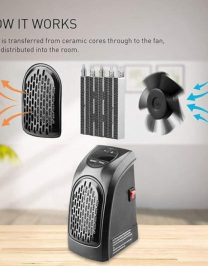 Handy Electric Heater Plug-In Heater, Mini Heater, Portable Room, Office, Bedroom Heater Dropdash