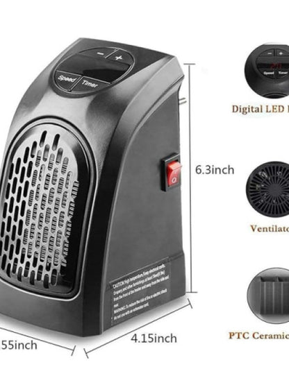 Handy Electric Heater Plug-In Heater, Mini Heater, Portable Room, Office, Bedroom Heater Dropdash